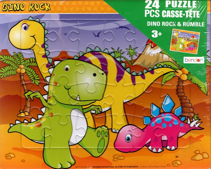 Dino Rock & Land of Giants - 24 Pieces Jigsaw Puzzle (Set of 2 Pack)