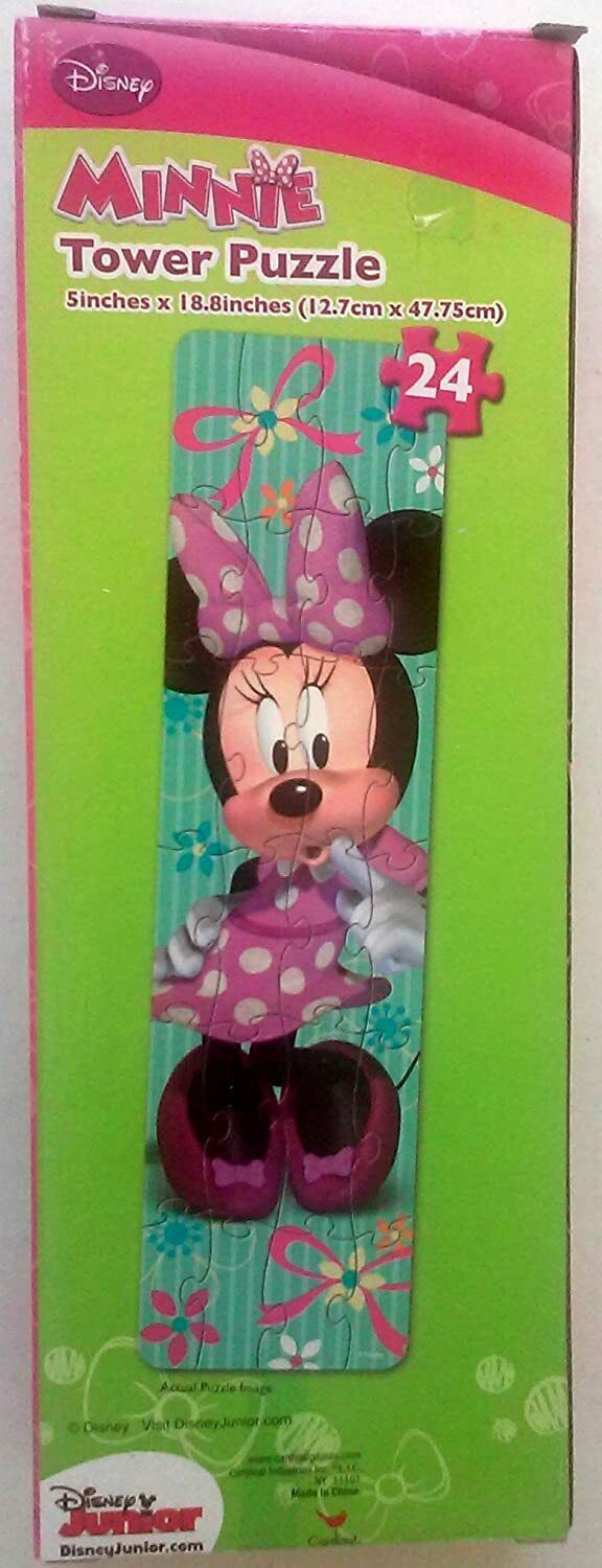 Disney Minnie Mouse 24 Piece Tower Puzzles & 16 Piece Board Puzzle Bundle Set