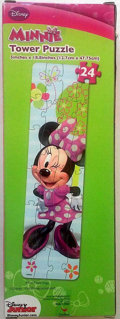 Disney Minnie Mouse 24 Piece Tower Puzzles & 16 Piece Board Puzzle Bundle Set