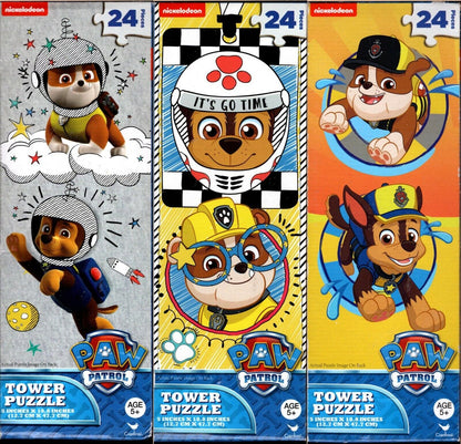 Nickelodeon Paw Patrol - 24 Pieces Tower Jigsaw Puzzle (Set of 3)