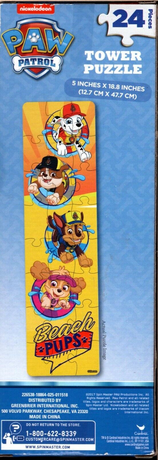 Nickelodeon Paw Patrol - 24 Pieces Tower Jigsaw Puzzle - v1