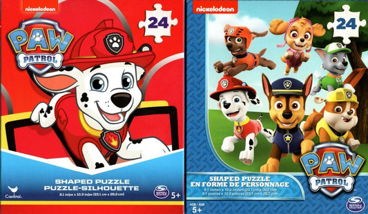 Nickelodeon Paw Patrol - 24 Shaped Puzzle - (Set of 2)