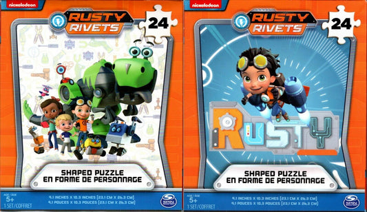 Nickelodeon Rust Rivets - 24 Shaped Jigsaw Puzzle Piece (Set of 2)