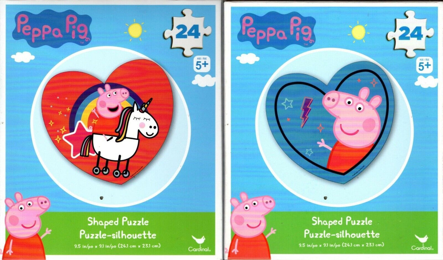 Peepa Pig - 24 Shaped Puzzle - (Set of 2)