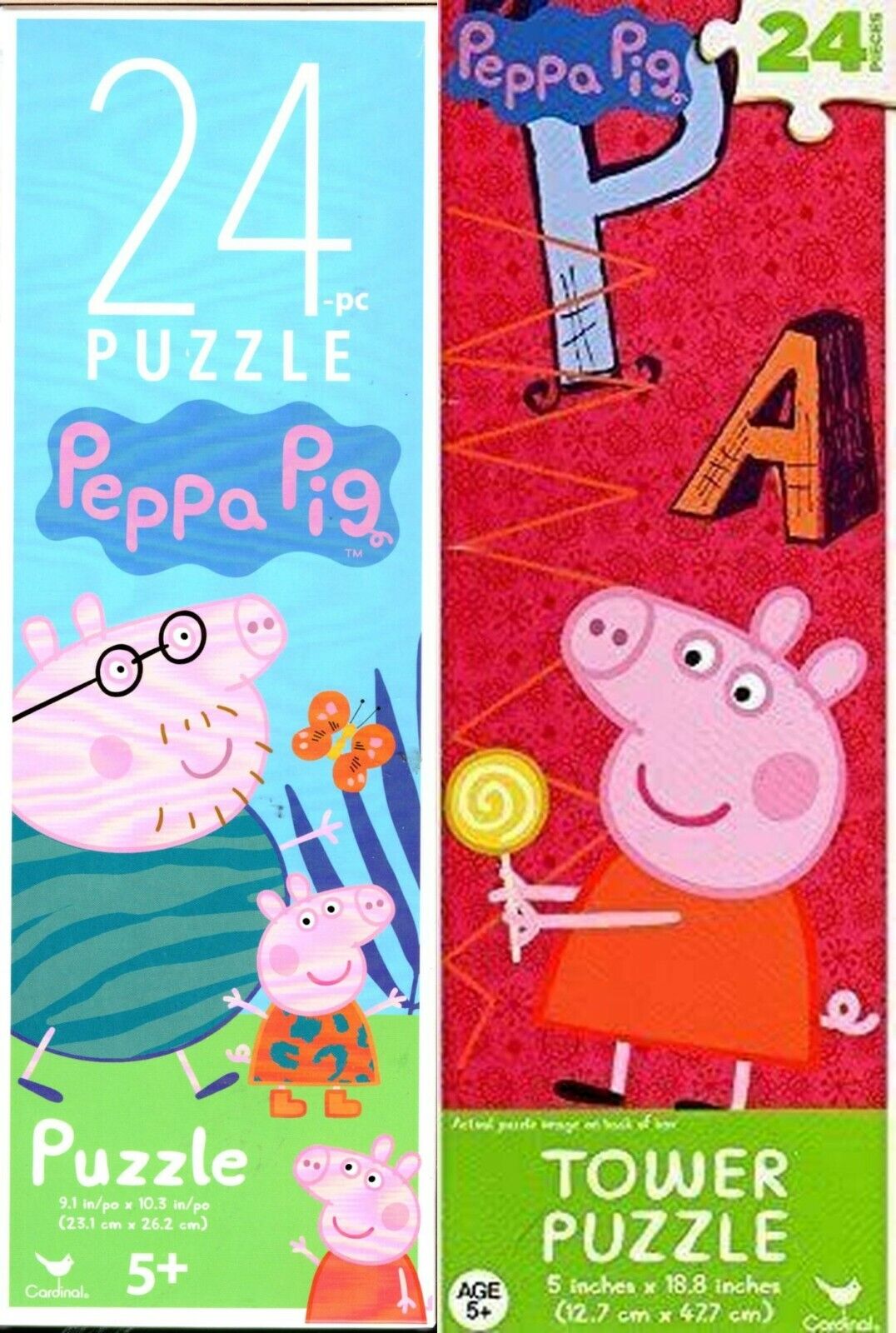 Peppa Pig - 24 Piece Tower Jigsaw Puzzle (Set of 2)