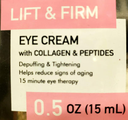 LIFT AND FIRM EYE CREAM WITH COLLAGEN AND PEPTIDES