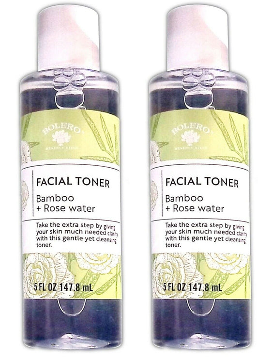 Bolero Facial Toner Bamboo + Rose Water 5fl oz 147.8ml (Set of 2 Pack)
