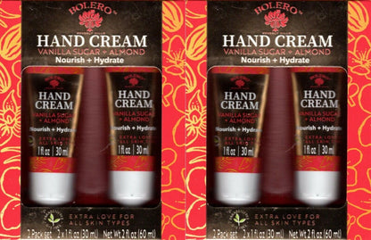 Vanilla Sugar + Almond Nourish + Hydrate Hand Cream 2 Pack Set Moisturize Set