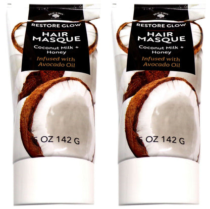 Hair Masque Coconut Milk & Honey Infused with Avocado Oil 5fl oz (142 ml) Set