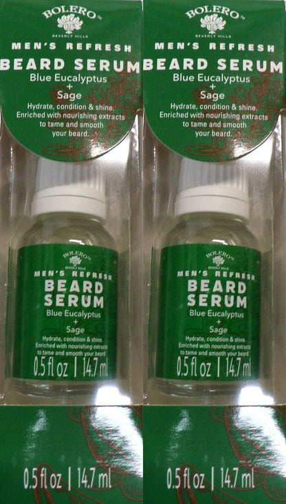 Men`s Refresh Beard Serum - Blue Eucalyptus & Saga 0.5fl oz (14.7ml) (Set of 2)