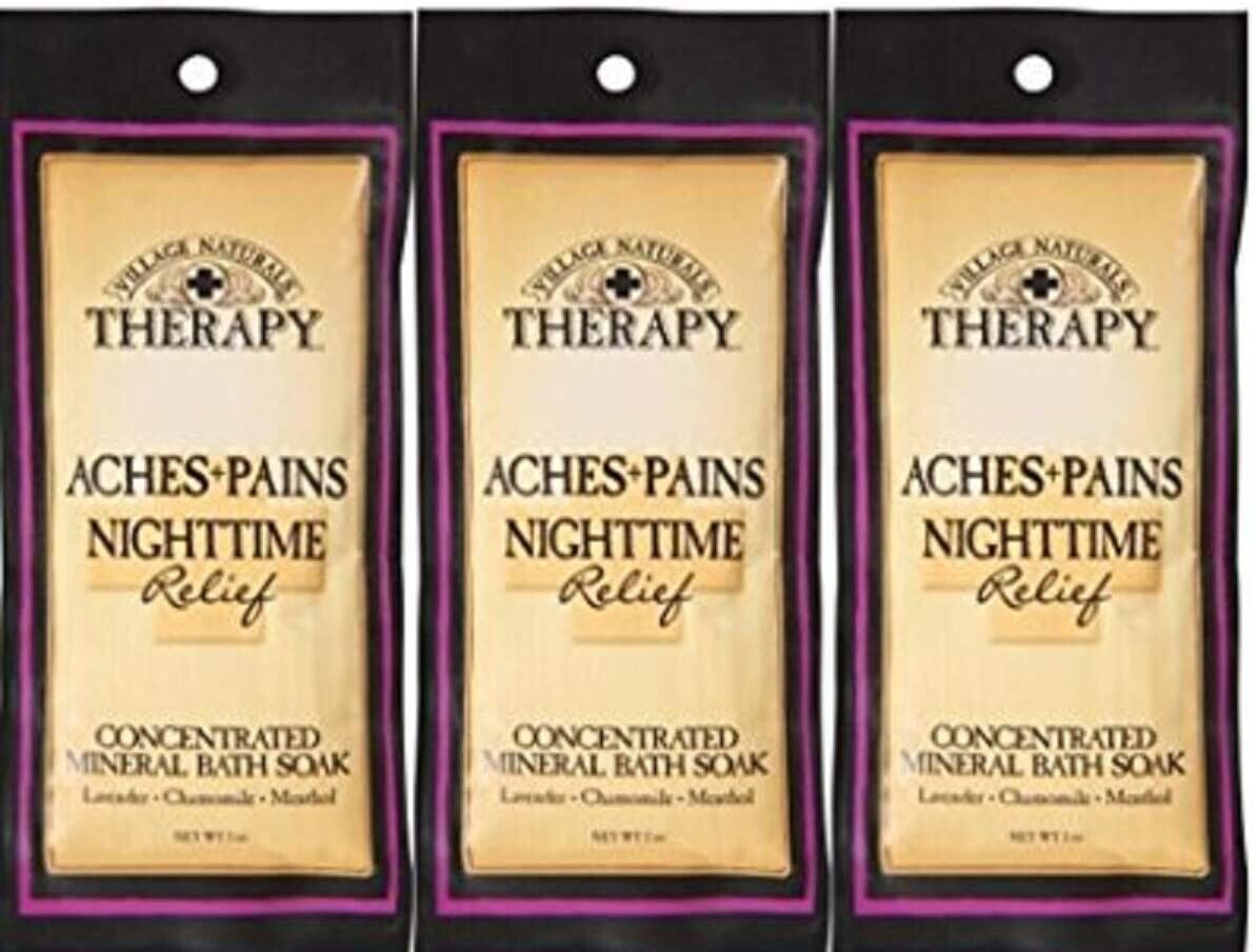 Village Naturals Therapy Aches+Pains Nighttime Relief Concentrated Mineral Bath