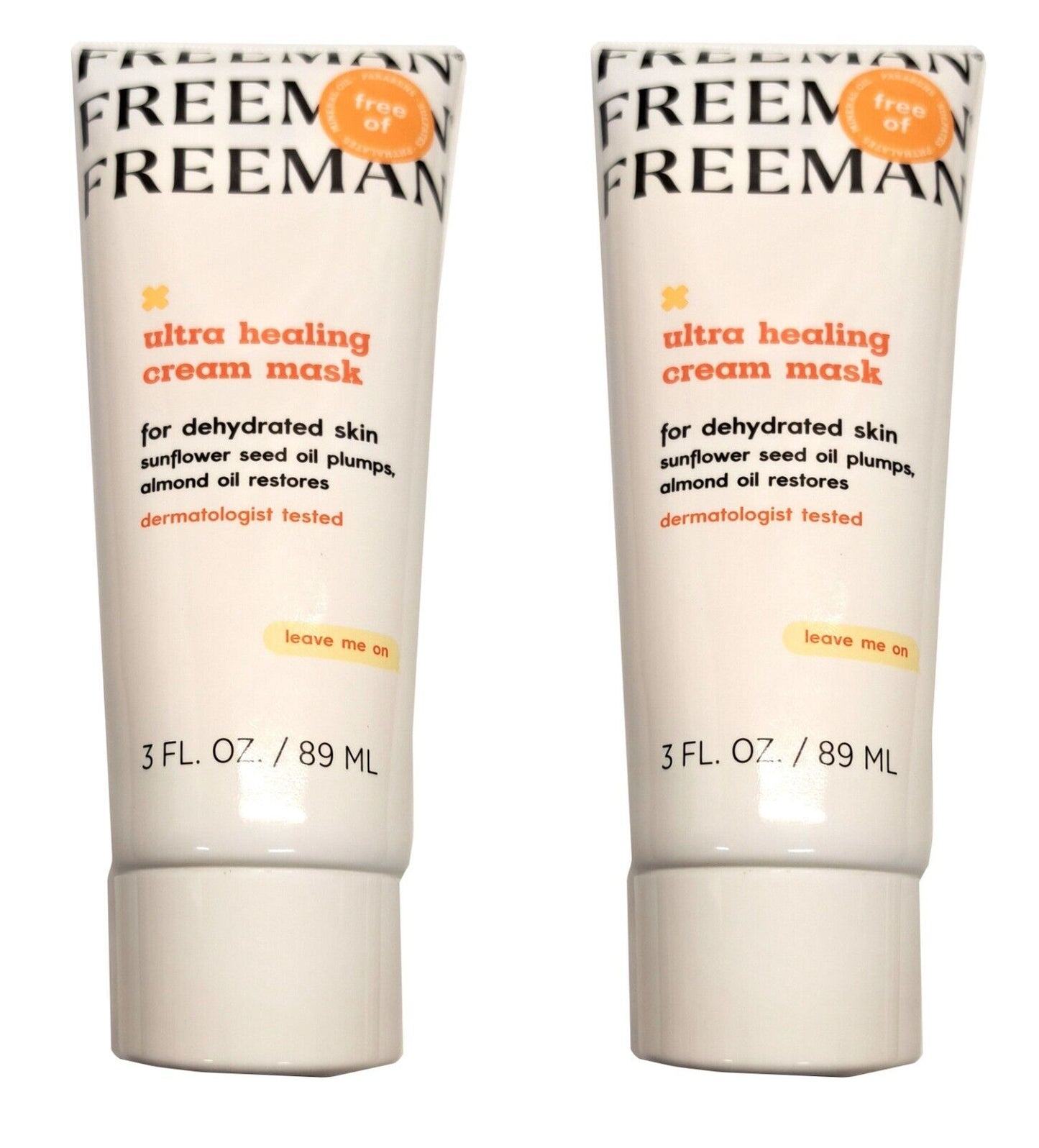 Freeman Ultra Healing Cream Mask for dehydrated skin 3fl oz, 89ml Set of 2 Pack