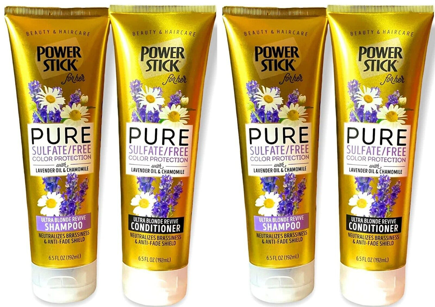 Pure Sulfate Free Ultra Blonde Revive Shampoo & Conditioner 6.5 oz (Set of 4)