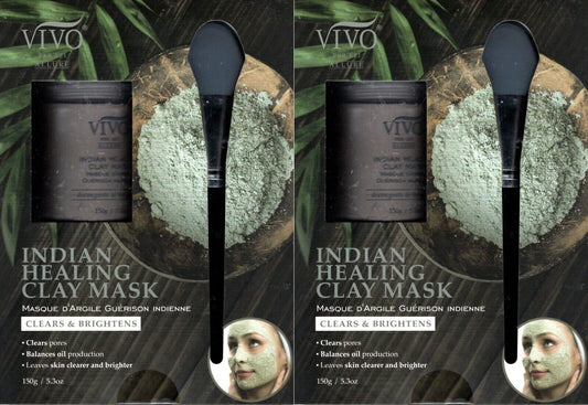 Vivo Per Lei Allure - Indian Healing Clay Mask (Set of 2 Pack)