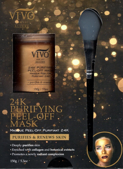 Vivo 24K PurifYing Peel-Off Mask 5.3oz/ 150g (Set of 2 Pack)