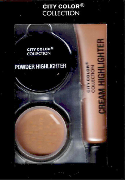 Champagne Glow Cream & Powder Highlighter City Color