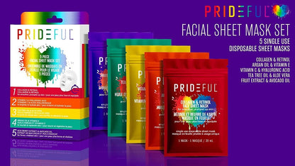 Prideful 5Pc Facial Sheet Mask Set