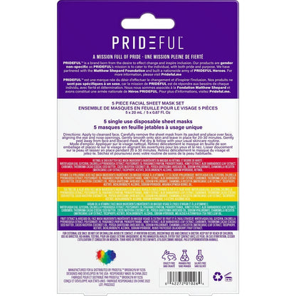 Prideful 5Pc Facial Sheet Mask Set