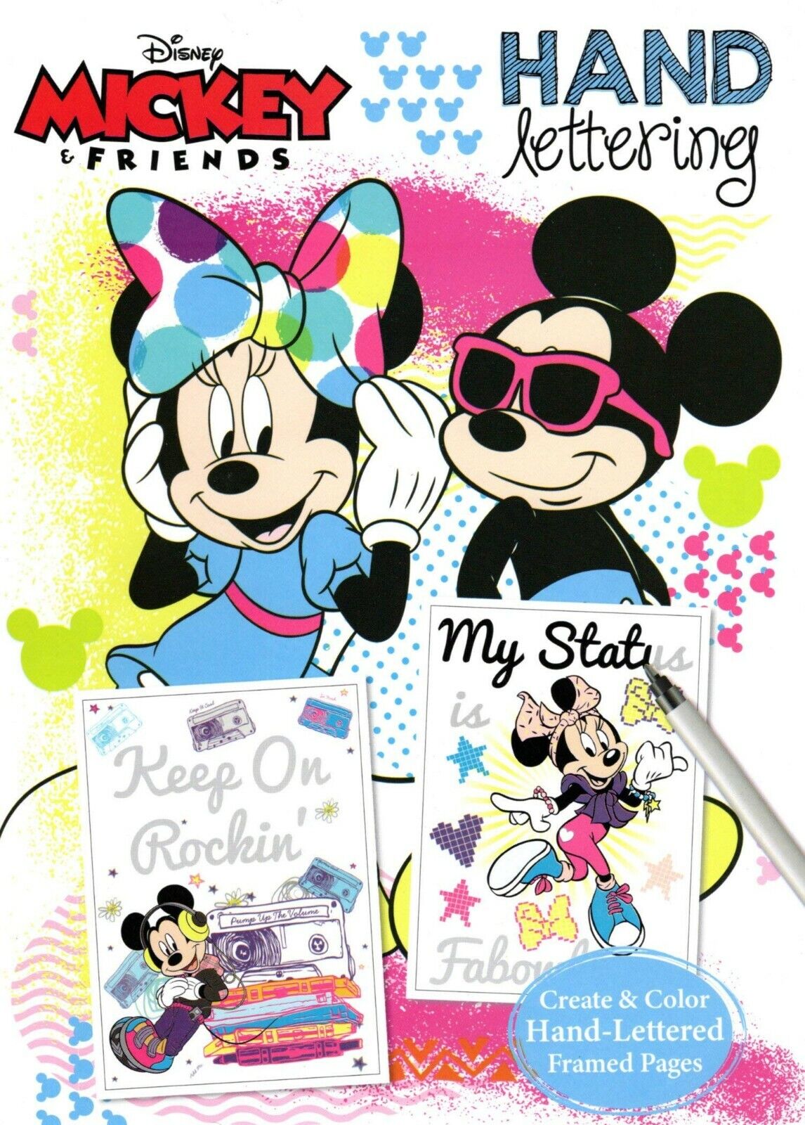 Mickey & Friends - Hand Lettering & Doodles Activity & Coloring Book