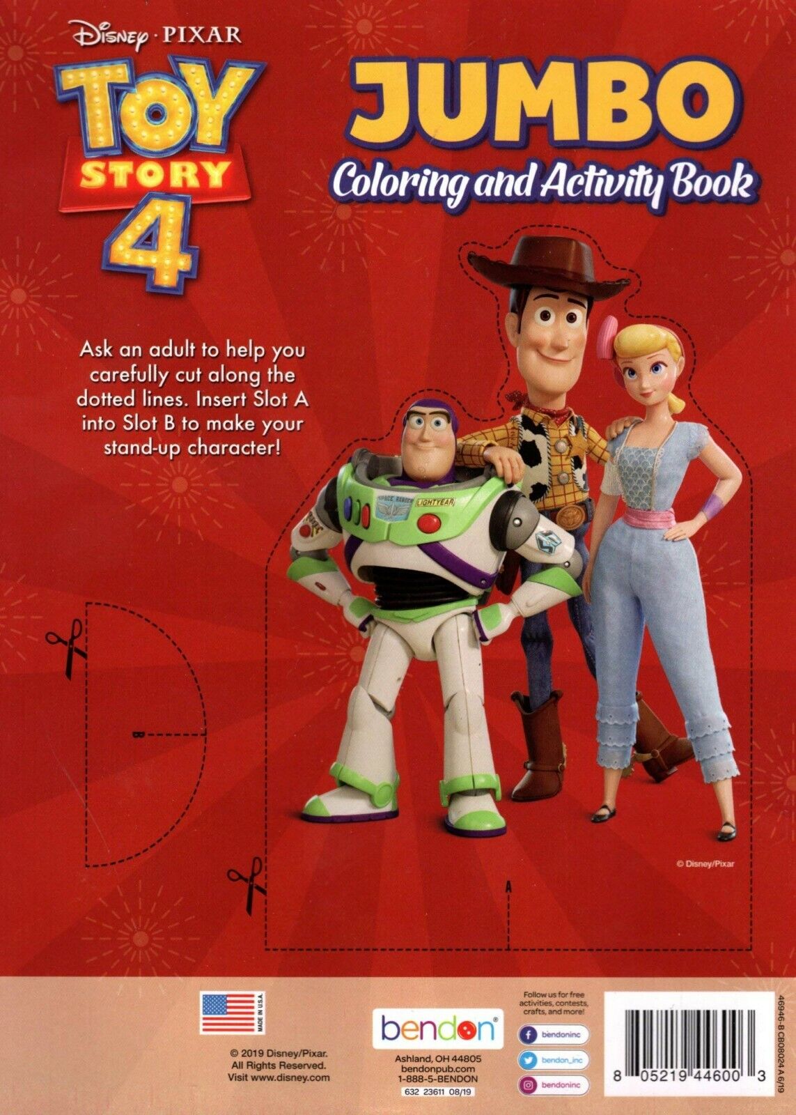 Toy Story 4 Jumbo Coloring and Activity Book - v2