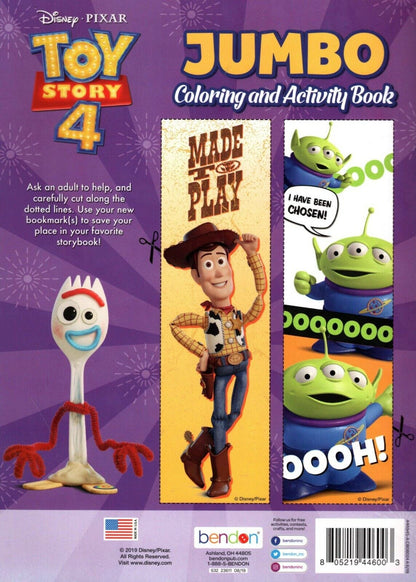 Toy Story 4 Jumbo Coloring and Activity Book - (Set Of 2 Books)