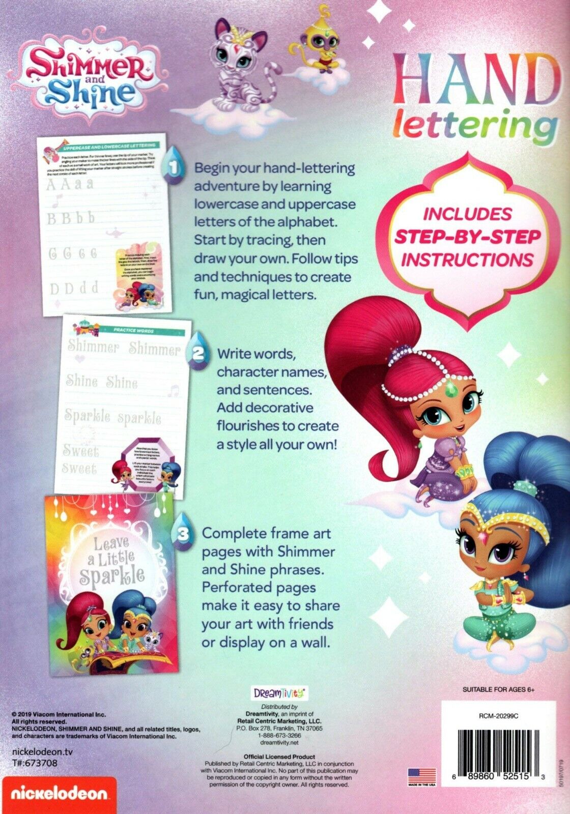 Shimmer and Shine - Hand Lettering & Doodles Activity & Coloring Book