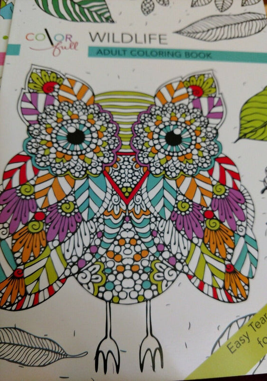 Color Full Wildlife Adult Coloring Book