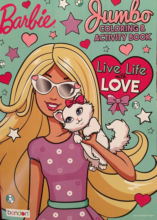 Barbie Jumbo Live Life with Love Jumbo Coloring and Activity Book
