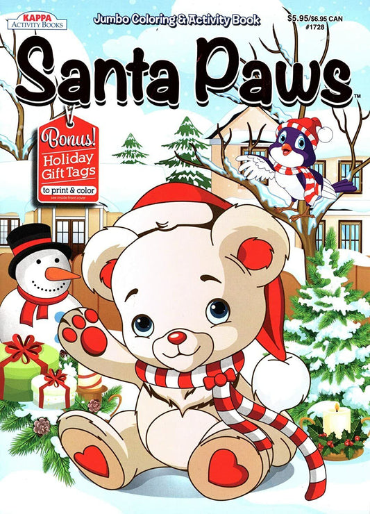 Christmas Edition Holiday Jumbo Coloring and Activity Book ~ Santa Paws