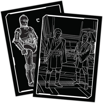 Bendon 43759 Star Wars Saga Black Paper Coloring & Activity Book with Crayons