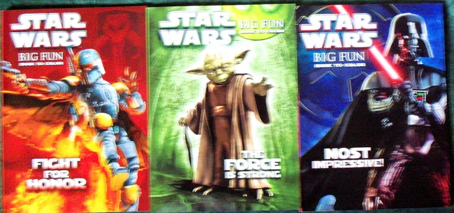 Star Wars Big Fun Book to Color Set of 3 (Assorted)