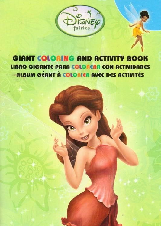 Fairies Trilingual French, English & Spanish Giant Coloring & Activity Book