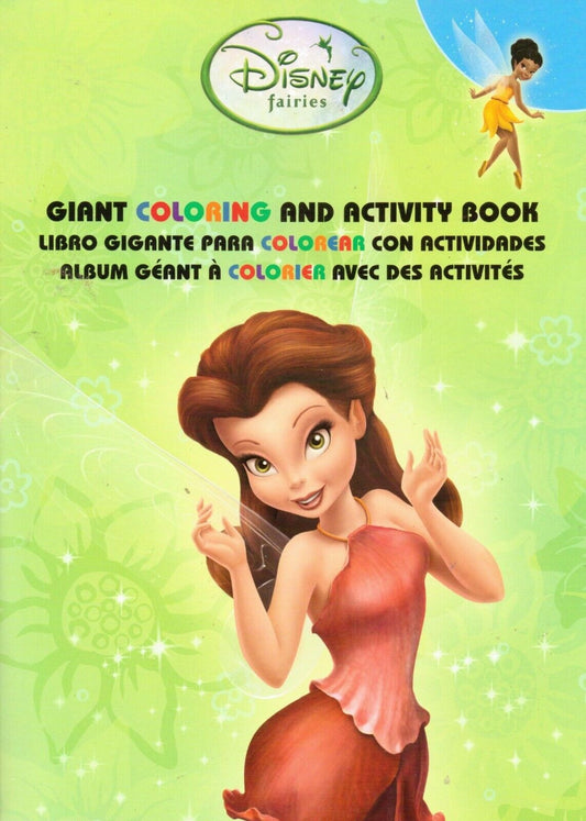 Fairies Trilingual French, English & Spanish Giant Coloring & Activity Book