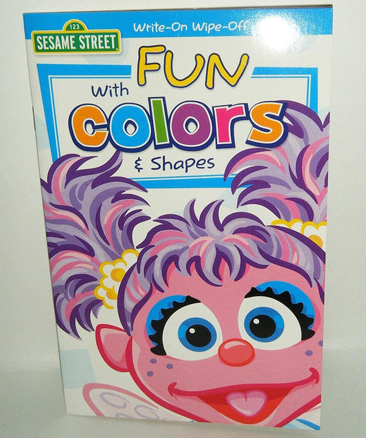 ~Sesame Street~Zoe, Fun with Colors and Shapes Write on and Wipe Off Workbook