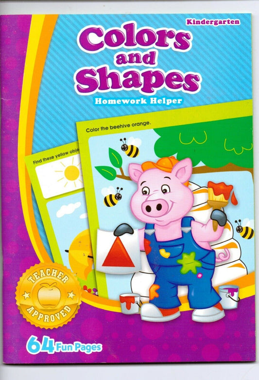 Colors and Shapes Homework Helper ~ Kindergarten Paperback Book