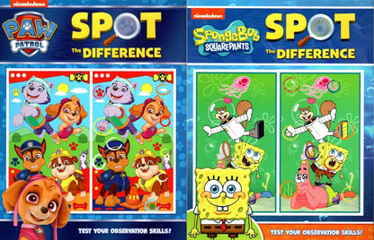 SpongeBob Squarepants and Paw Patrol - Spot the Difference - Test Your Observati