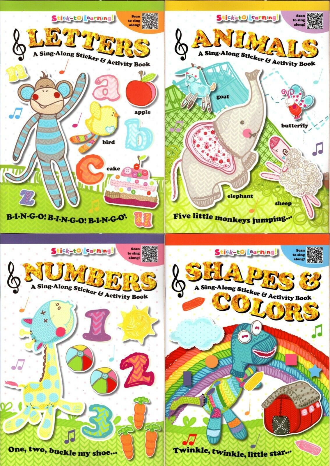 Stick-to Learning A Sing-A Long - Shapes & Color, Animals, Numbers, Letters