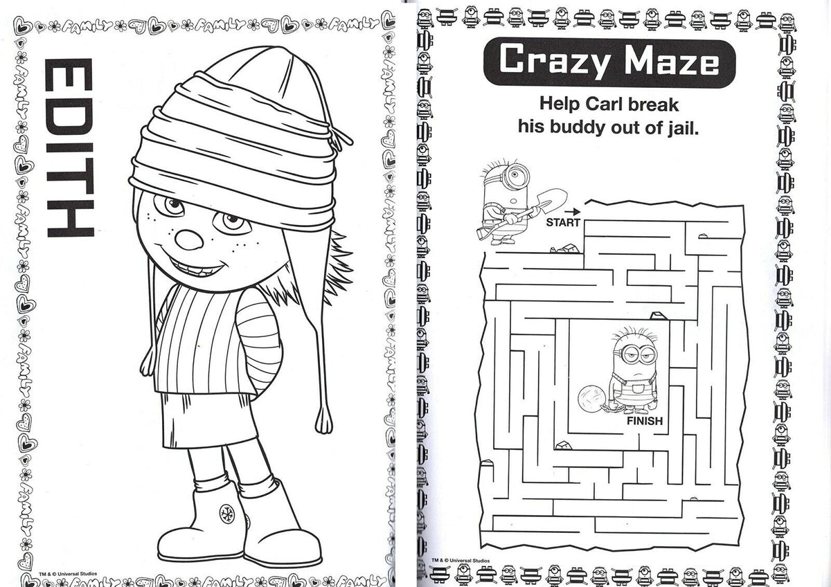 Despicable Me 3 - Coloring & Activity Book over 30 Stickers Included ...