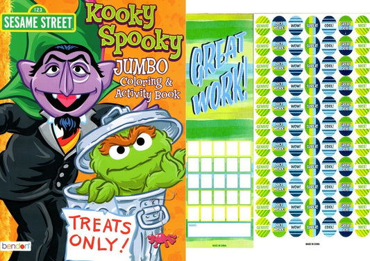 Sesame Street - Kooky Spooky - Treats Only - Halloween Jumbo Coloring & Activity
