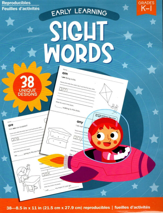 Early Learning - Sight Words Educational Workbook - Reproducible - Grades K-1 v2