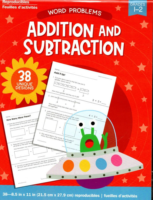 Addition and Subtraction Word Problems Reproducible Educational Workbook