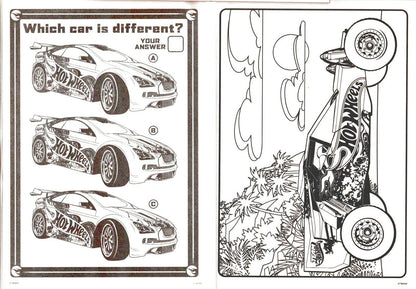 Hot Wheels - Big Fun Book to Color - So Fast, Go for It! (Set of 2 Books)