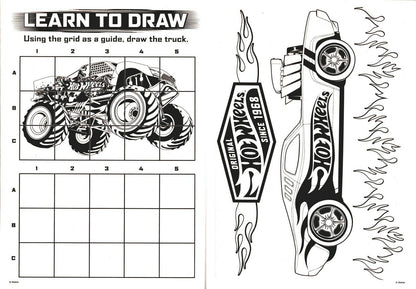 Hot Wheels - Big Fun Book to Color - So Fast, Go for It! (Set of 2 Books)