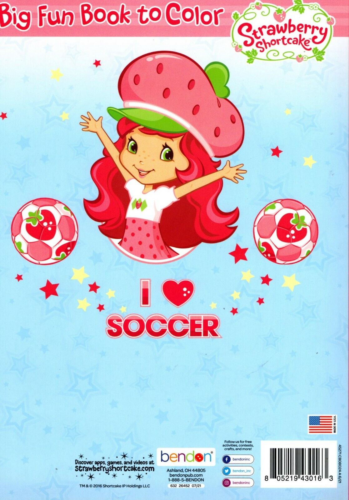 Strawberry Shortcake - Big Fun Book to Color - I Love Soccer