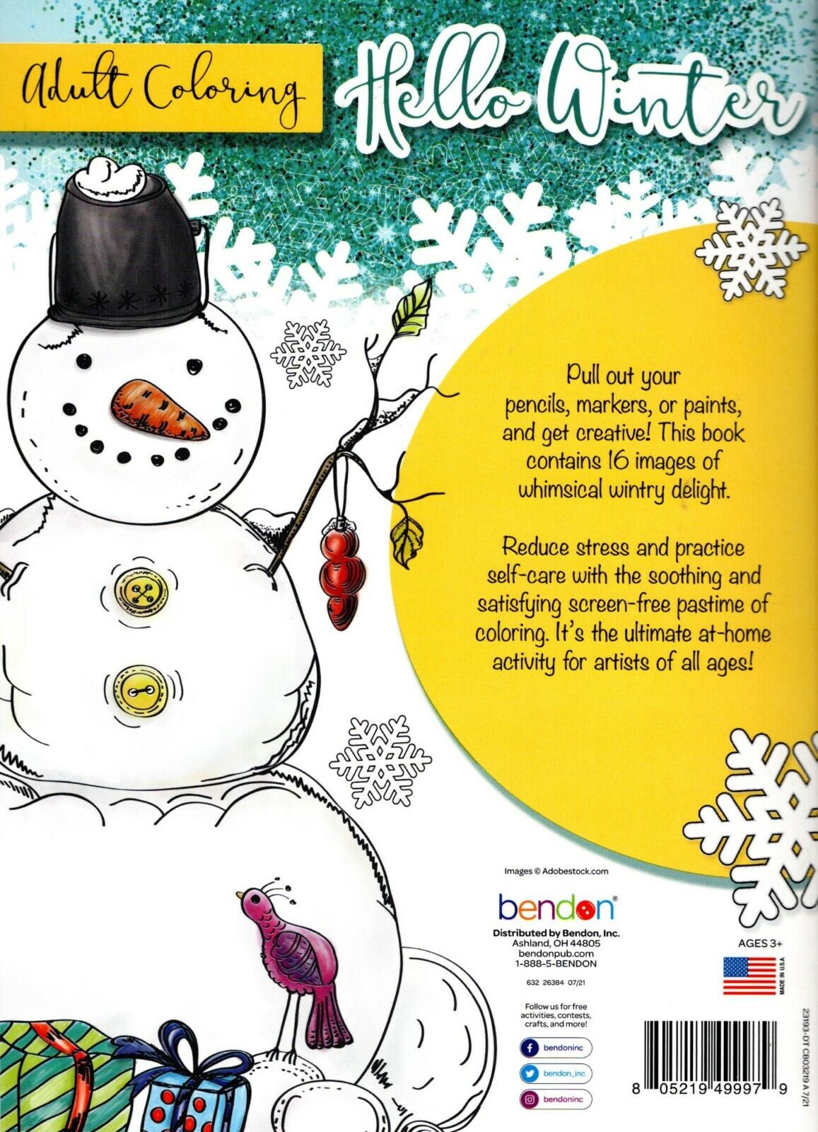 Christmas Holiday - Hello Winter - Coloring Books for Adults