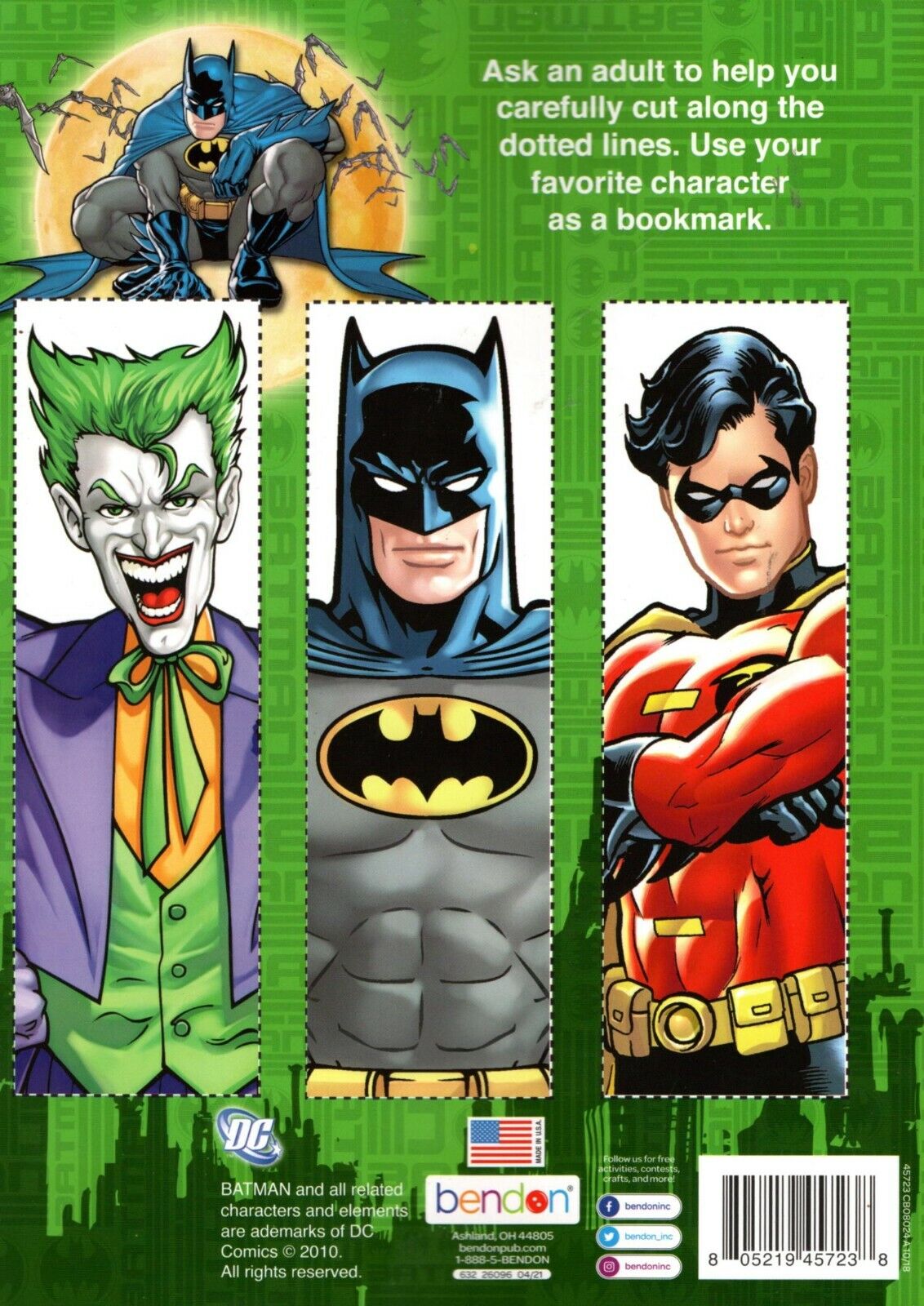 Jumbo Coloring & Activity Book Includes Bookmarks on back cover. - Batman