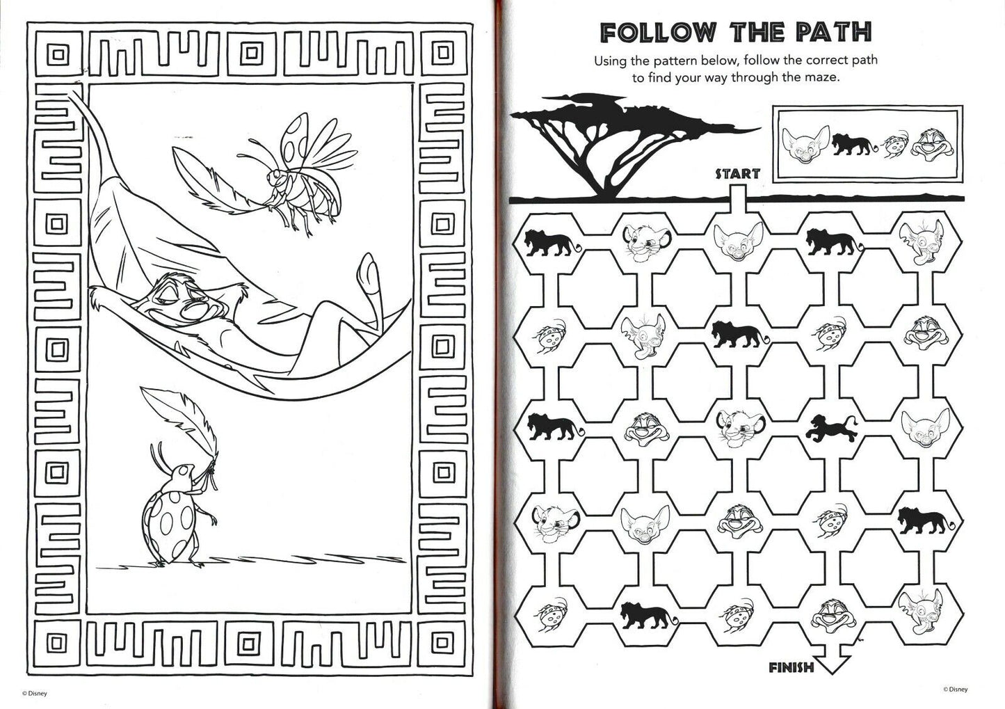 Disney The Lion King - Gigantic Coloring & Activity Book + Bonus Character