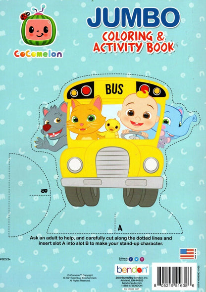 Jumbo Coloring & Activity Book - CoComelon + Award Stickers and Charts