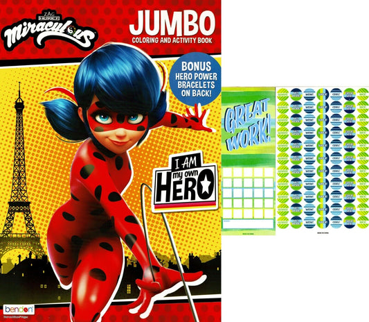 Miraculous - I am My Own Hero - Jumbo Coloring & Activity Book + Award Stickers