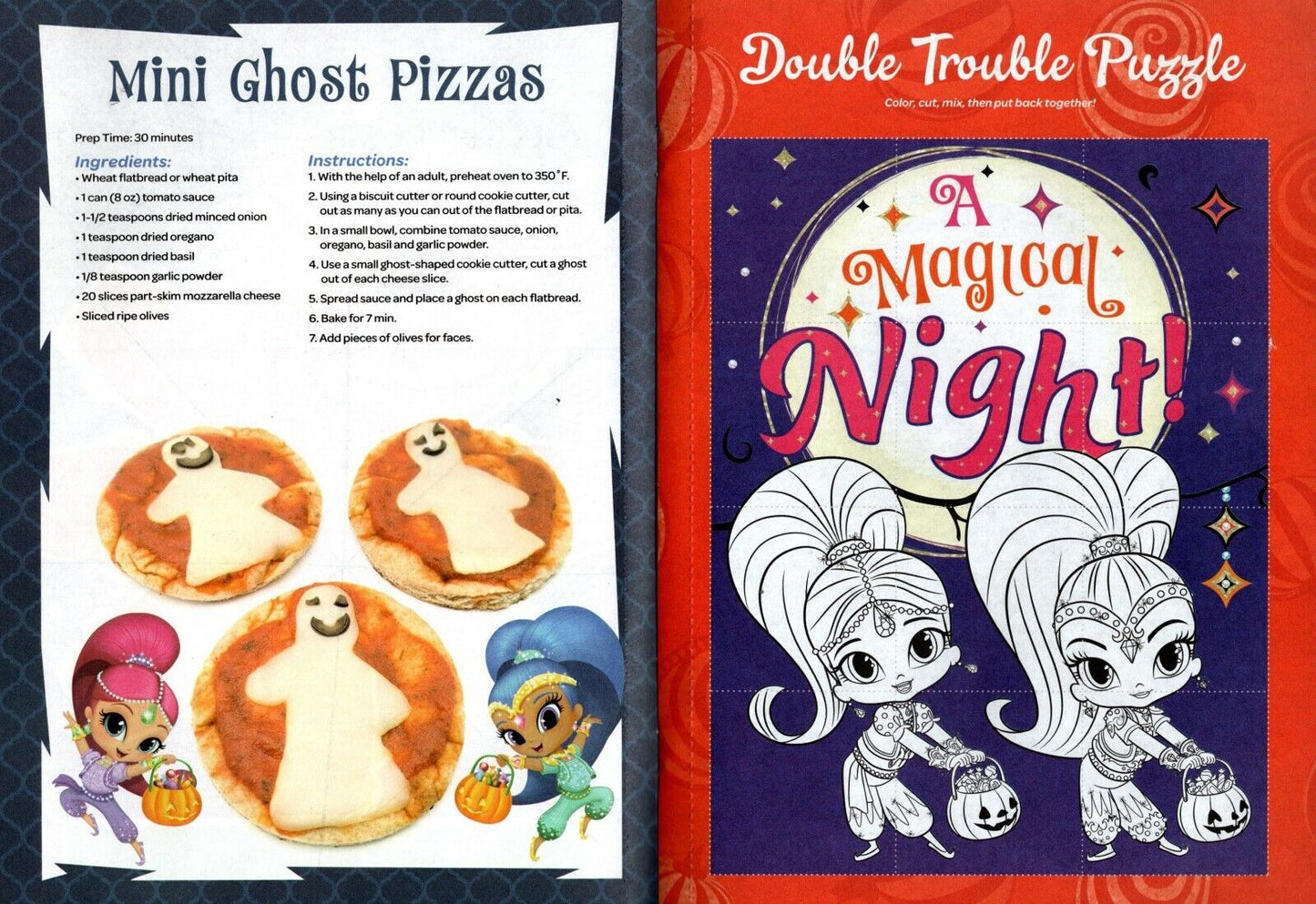 Shimmer and Shine - Coloring & Craft Book - Genie Halloween Party + Stickers